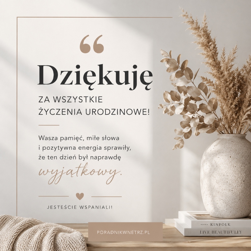 podziękowania za życzenia urodzinowe