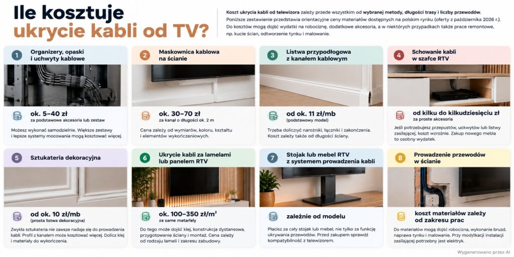 ile kosztuje ukrycie kabli od tv